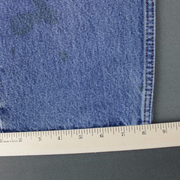 Levis 505 Jeans Mens 34x30 Blue Straight Fit Denim Cotton Actual 32x29 - Picture 7 of 12